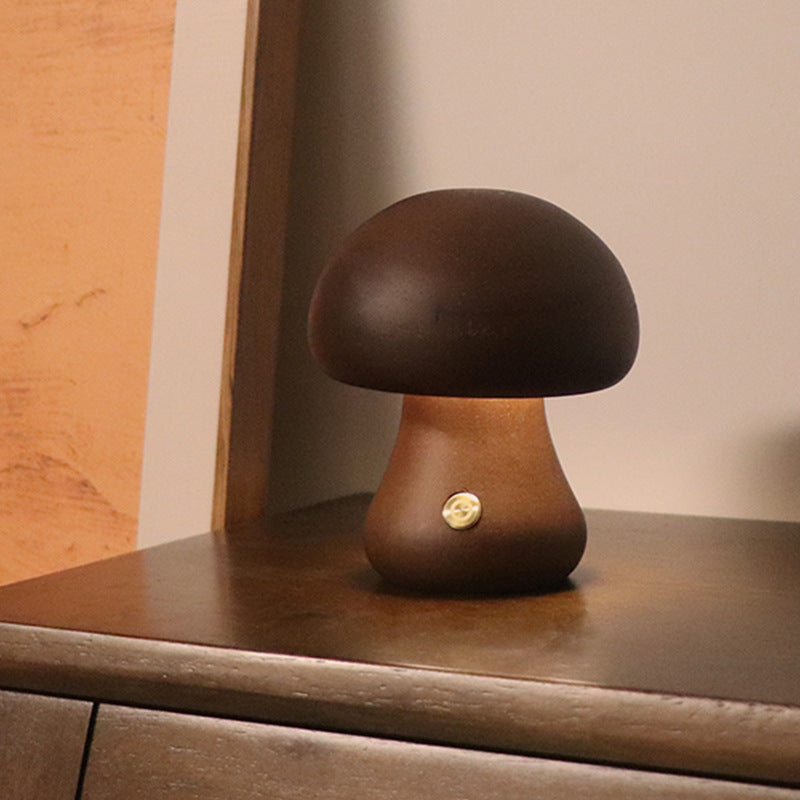 Wooden Cute Mushroom LED Light