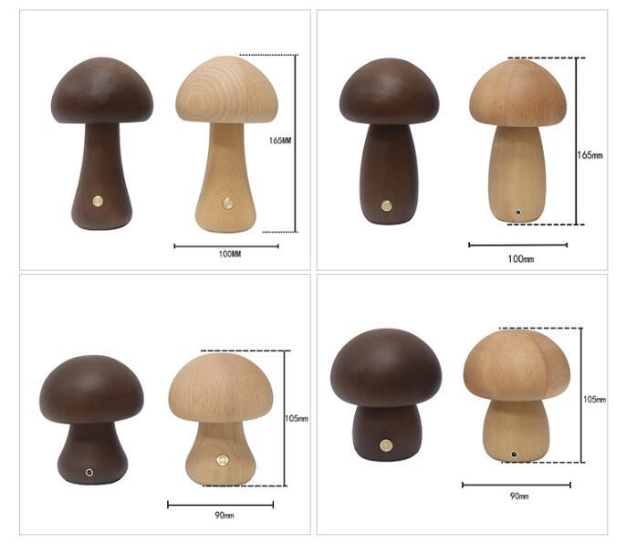 Wooden Cute Mushroom LED Light