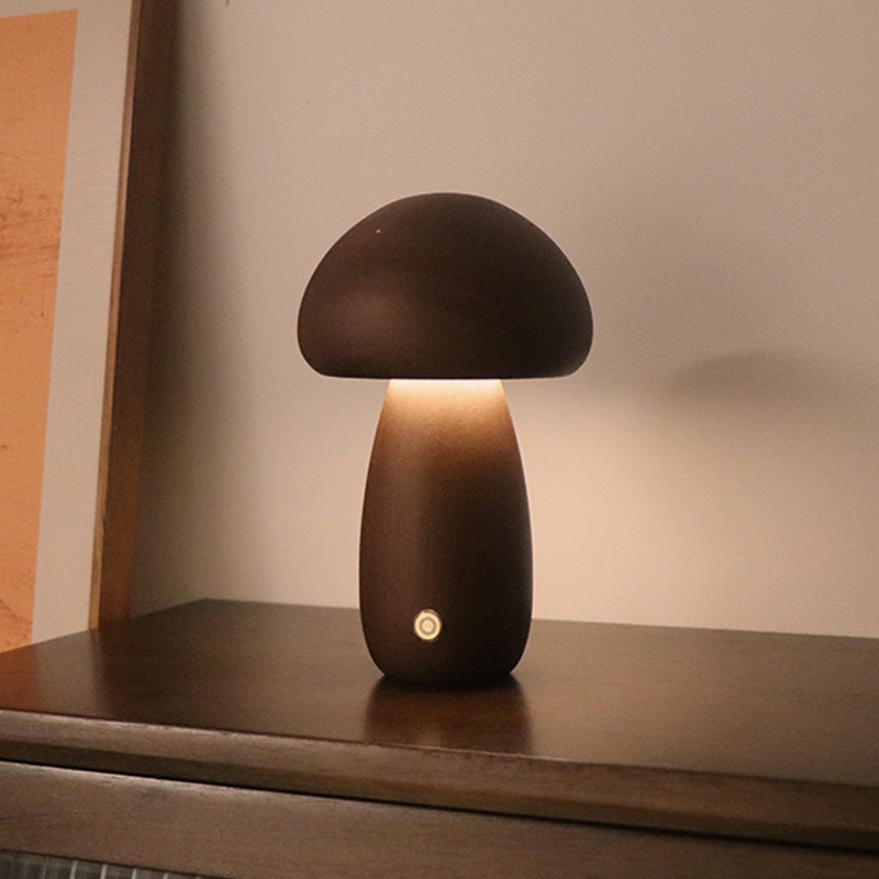 Wooden Cute Mushroom LED Light